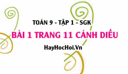 Bài 1 trang 11 Toán 9 tập 1 Cánh Diều